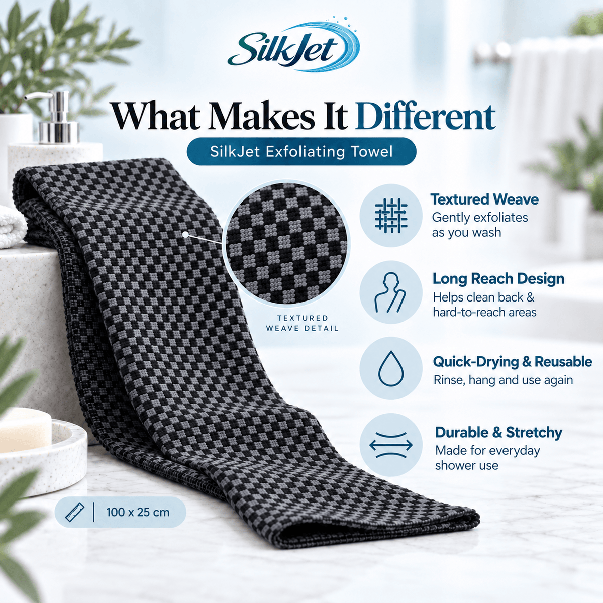SilkJet™ Exfoliating Towel